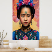 Poster Petit portrait de princesse (Cuisine)