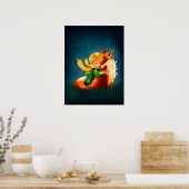 Poster Petit Prince et Renard. Illustration d'art de pépi (Cuisine)