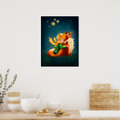 Poster Petit Prince et Renard. Illustration d'art de pépi (Cuisine)