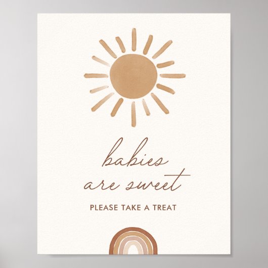 Poster Petit rayon de soleil Les bébés sont doux Signe (Devant)