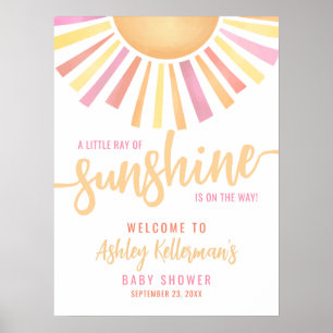 Poster Petit Rayon De Soleil Signe De Bienvenue Pour Baby