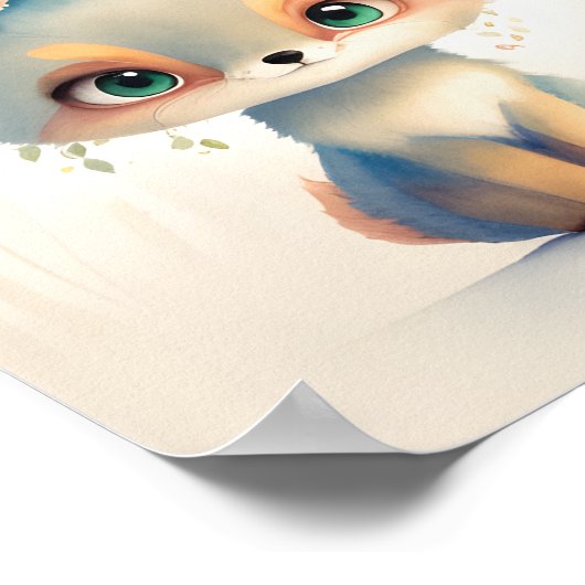Poster Petit Renard Mignon (Coin)