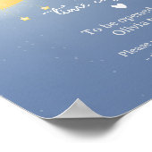 Poster Petit renard mignon sur la lune Temps Capsule (Coin)