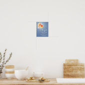 Poster Petit renard mignon sur la lune Temps Capsule (Cuisine)