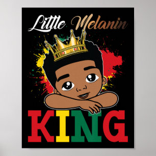 Poster Petit roi à faible mélanine Mois de l'histoire des