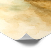 Poster Petit roi : Portrait aquarelle adorable de lioncea (Coin)