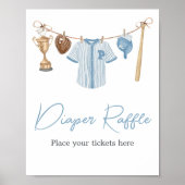 Poster Petit Slugger Baby shower de baseball Déchets Raff (Devant)