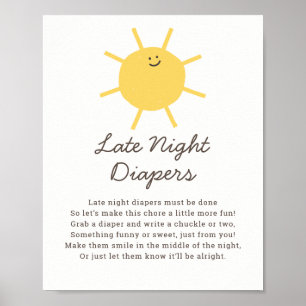 Poster Petit soleil Diapeurs de la nuit tardive Jeu