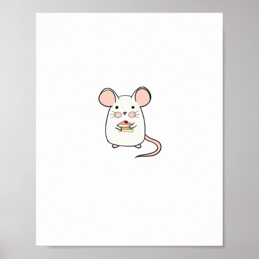 Poster Petit souris, thème de souris mignon design (Devant)