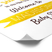 Poster Petit Tournesol En Chemin ! Accueil baby shower (Coin)