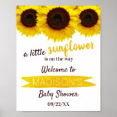 Poster Petit Tournesol En Chemin ! Accueil baby shower (Devant)