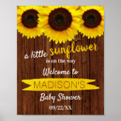 Poster Petit Tournesol En Chemin ! Accueil baby shower (Devant)