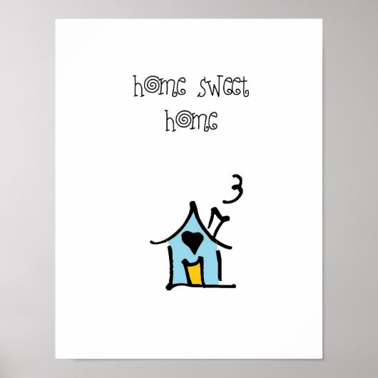 Poster petit wobblie maison douce (Devant)