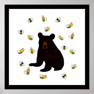Poster Petite abeille au miel