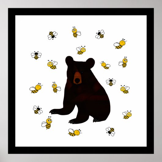 Poster Petite abeille au miel (Devant)