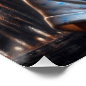 Poster Petite Américaine regardant les feux d'artifice (Coin)