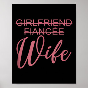 Poster Petite amie Fiancée Épouse, Mariage, Mariés, Ma