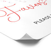 Poster Petite amoureuse Rouge Valentine Aquarelle Favore (Coin)