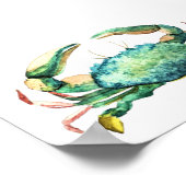 Poster Petite aquarelle de crâne bleu (Coin)