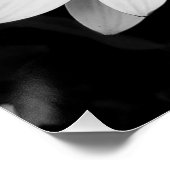Poster Petite araignée noire et blanche sur fleur (Coin)