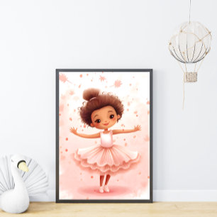 Poster Petite Ballerina Art pour enfants
