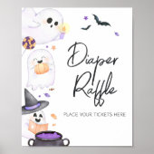 Poster Petite barrette violette Halloween Raffle de couch (Devant)