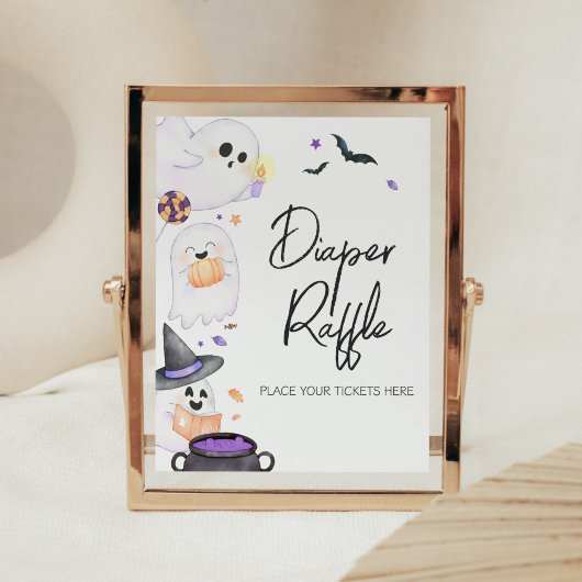 Poster Petite barrette violette Halloween Raffle de couch