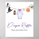 Poster Petite barrette violette Halloween Raffle de couch (Devant)
