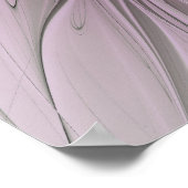 Poster Petite Beauté Moderne Mauve Grey Fractal Art Flowe (Coin)