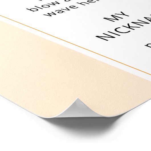 Poster Petite belle fête d'anniversaire photo jalon (Coin)