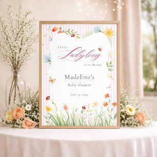 Poster Petite Bienvenue pour la Baby Shower de la Libellu