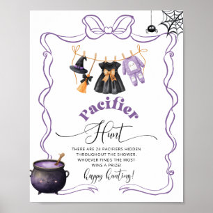 Poster Petite Boo Halloween Suceur Violet Chasse