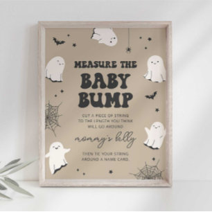Poster Petite Boo Mesurez le Ventre de Bébé Panneau pour 