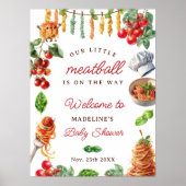 Poster Petite Boulette Italienne Fête de Naissance de Béb (Devant)