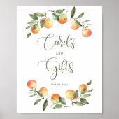 Poster Petite carte de baby shower mignonne et signe cade (Devant)