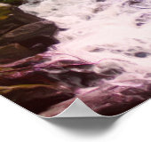 Poster Petite cascade boisée Pile photo peinture (Coin)