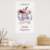 Poster Petite cascade citrouille baby shower de chute (Cuisine)
