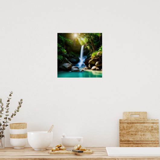 Poster Petite cascade tropicale (Cuisine)