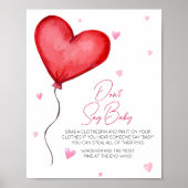 Poster Petite chérie Rouge Saint Valentin Ne pas dire béb (Devant)