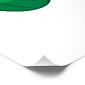 Poster Petite chiche mignonne chiche verte portant des lu (Coin)