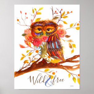 Poster Petite chouette de Boho