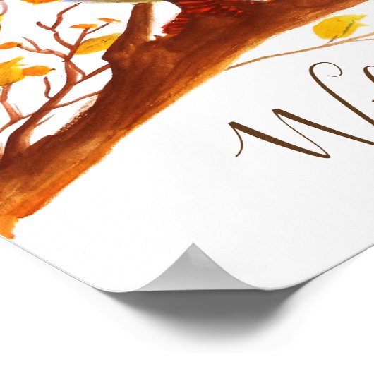 Poster Petite chouette de Boho (Coin)