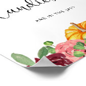 Poster Petite citrouille florale devine combien de bonbon (Coin)