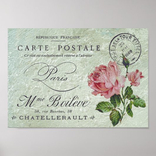 Poster Petite Confection Rose (Devant)