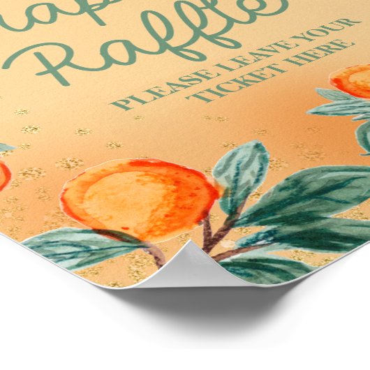 Poster Petite Corbeille Orange (Coin)