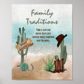 Poster Petite Cowboy Western Douche Traditions familiales (Devant)