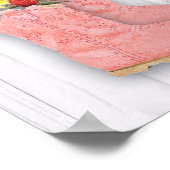 Poster Petite cowgirl Pink Bootie Nursert Art Imprimer (Coin)