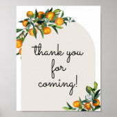 Poster Petite Cutie Citrus Merci orange pour venir (Devant)