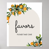 Poster Petite Cutie Citrus Orange Baby shower Faveurs (Devant)