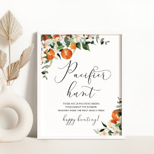 Poster Petite cutie Pacifique chasse baby shower jeu